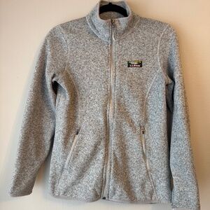 L.L. Bean Grey Zip Up Sweater Size XS